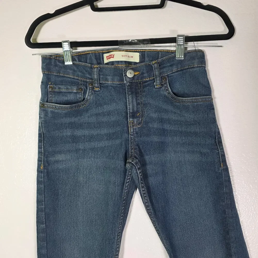 Levi’s 511 Big Boys Slim Fit Jeans Size 10 Regular Dark Wash